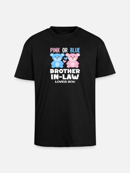 Pink Oder Blau Stiefbruder Liebt Dich - Oversized Heavyweight Unisex T-Shirt - Schwarz