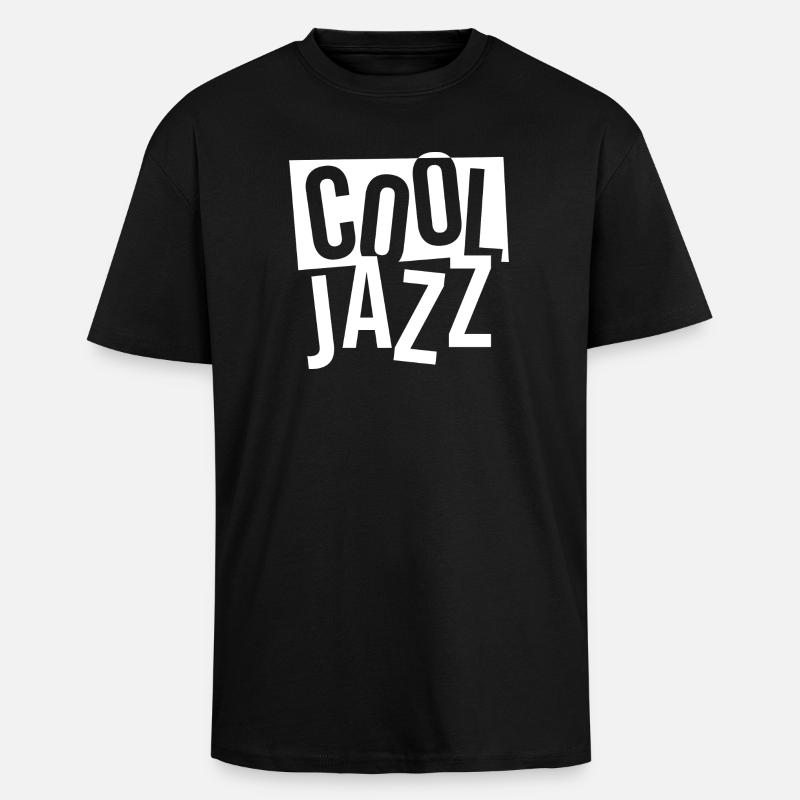 Bold Jazz Typografie-Stapel - Oversized Heavyweight Unisex T-Shirt - Schwarz