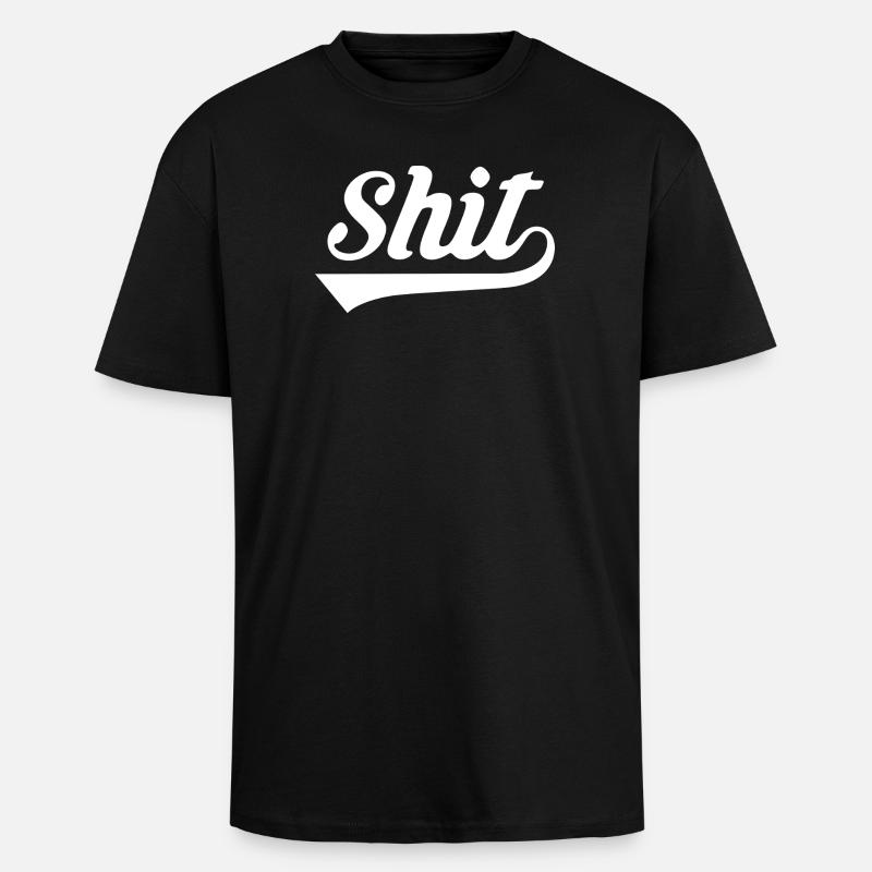 Scheiße Retro-Skript - Oversized Heavyweight Unisex T-Shirt - Schwarz