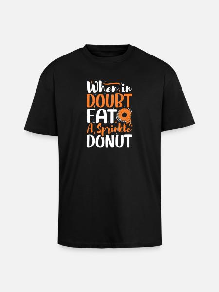 Restauration rapide en donuts - T-shirt unisexe oversize épais - noir
