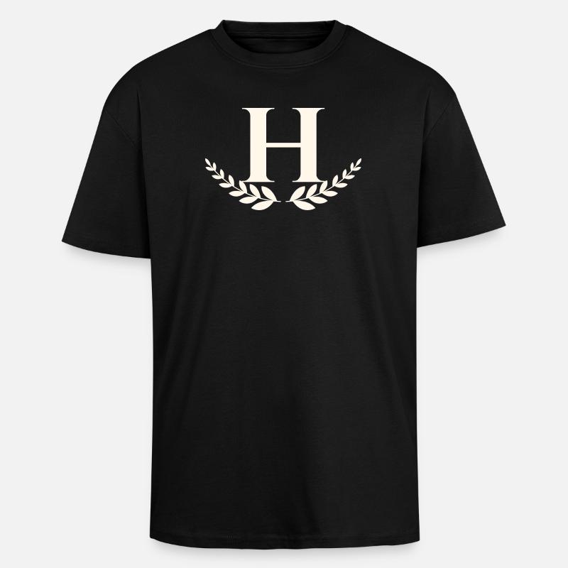 H - Oversized Heavyweight Unisex T-Shirt - Schwarz