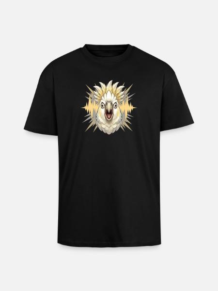 Kakadu Klangkopf - Oversized Heavyweight Unisex T-Shirt - Schwarz