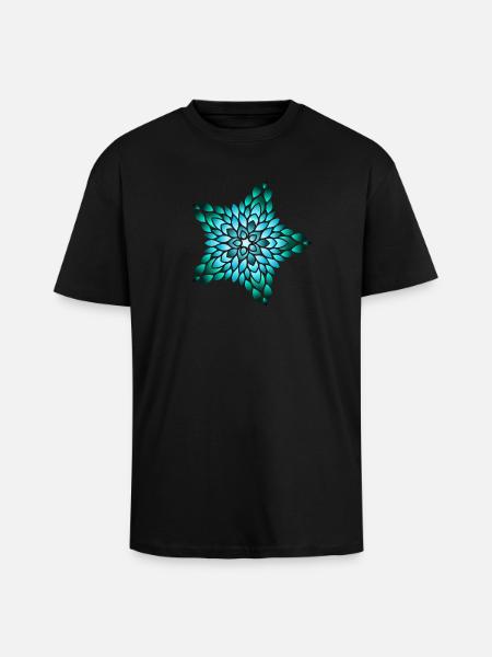 Glow of the Ocean Star - Unisex Oversized Heavyweight T-shirt - black