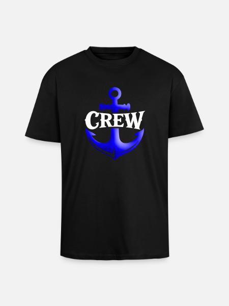 Ankercrew lettering - Unisex Oversized Heavyweight T-shirt - black