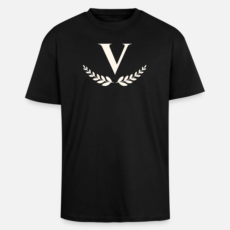 V - Oversized Heavyweight Unisex T-Shirt - Schwarz