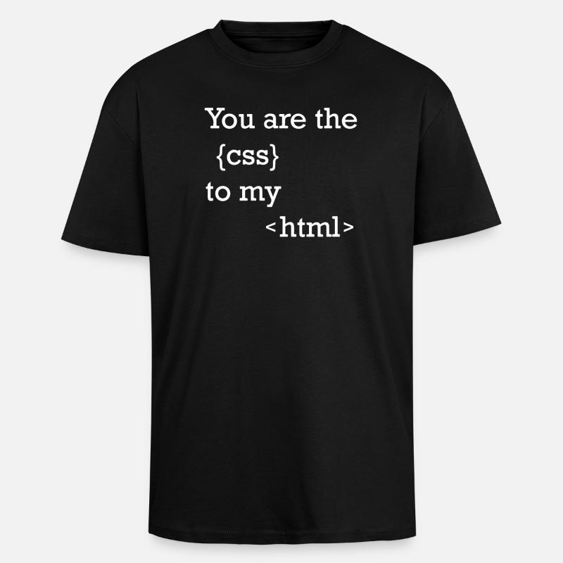 Lustiges Programmierer-Motiv für Webentwickler - Oversized Heavyweight Unisex T-Shirt - Schwarz