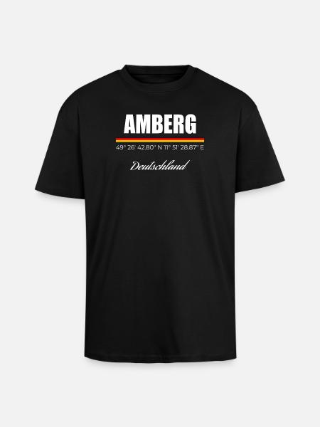 Amberg - Oversized Heavyweight Unisex T-Shirt - Schwarz