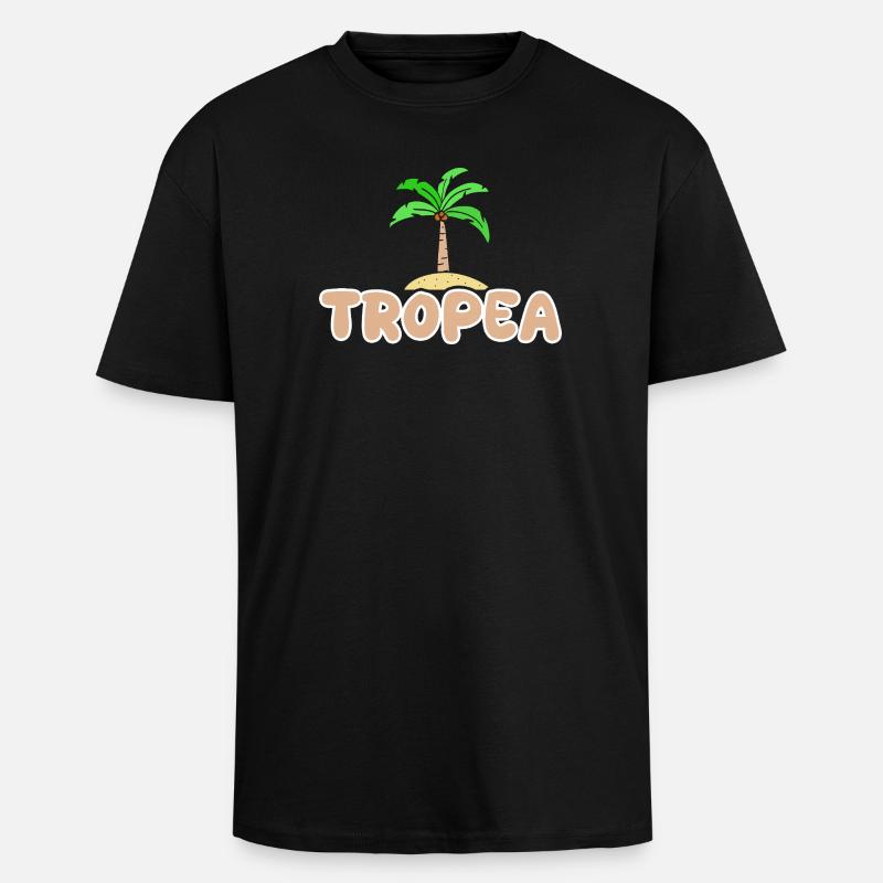 Tropea as a holiday - Unisex Oversized Heavyweight T-shirt - black