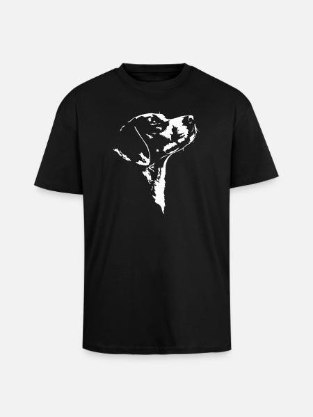 Harrier Silhouette Dog Dog Wilsigns - Unisex oversized heavyweight t-shirt - sort