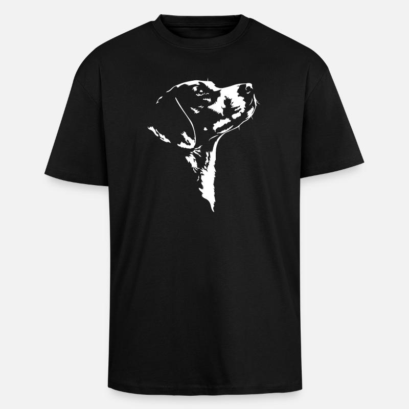 Harrier Silhouette Hunde Hund Wilsigns - Oversized Heavyweight Unisex T-Shirt - Schwarz
