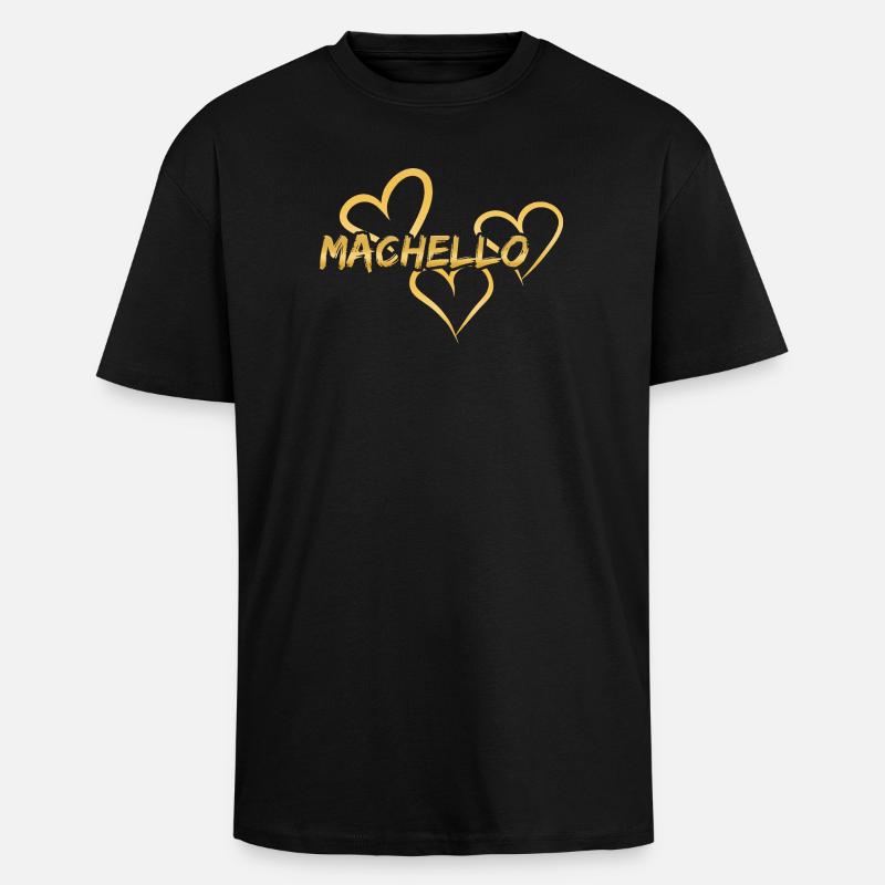 Machello - Oversized Heavyweight Unisex T-Shirt - Schwarz