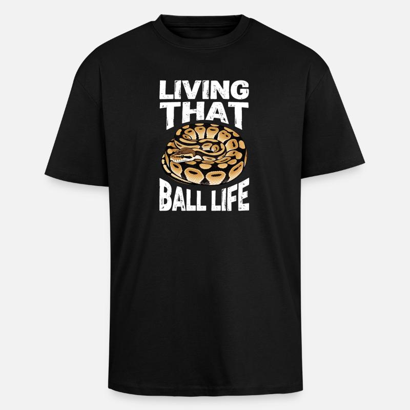 Königspython Schlangen Liebhaber Terrarium Python - Oversized Heavyweight Unisex T-Shirt - Schwarz