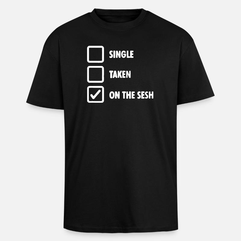 Sur le Tee de Statut Sesh - T-shirt unisexe oversize épais - noir