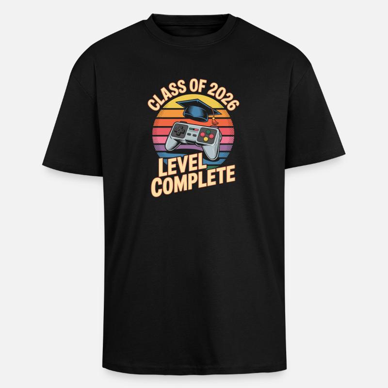Level Complete 2026 Completion Retro Gaming - Unisex oversized heavyweight t-shirt - sort
