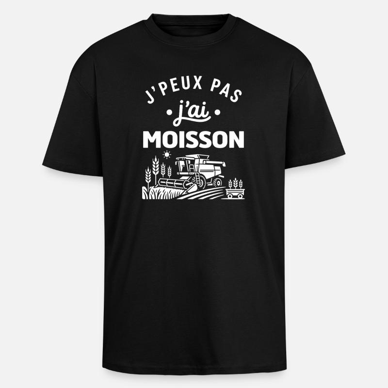 J'peux pas j'ai moisson - T-shirt unisexe oversize épais - noir