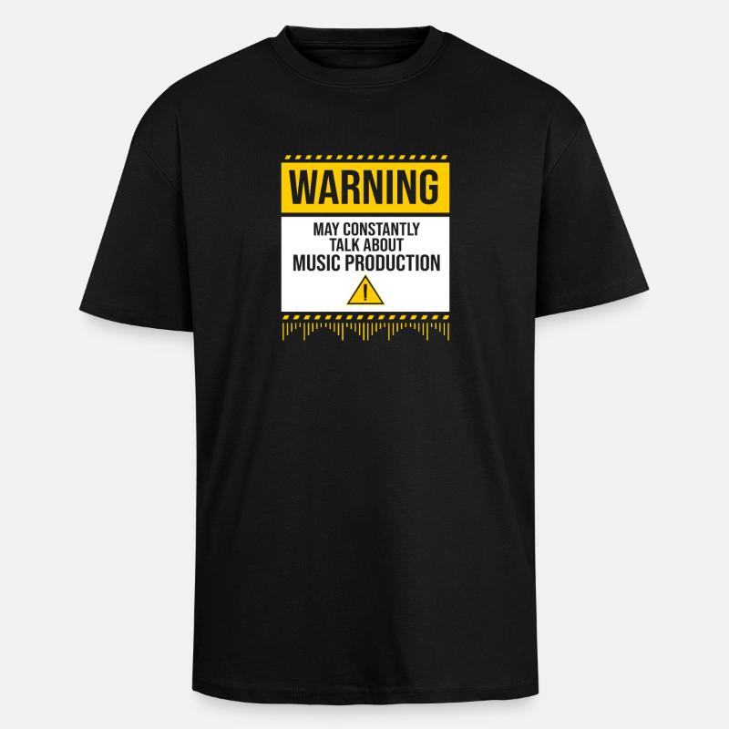 Keyboard DJ Djing Label - Oversized Heavyweight Unisex T-Shirt - Schwarz