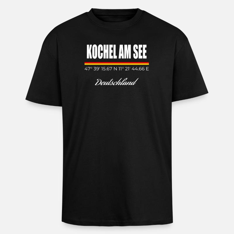 Kochel am See - Oversized Heavyweight Unisex T-Shirt - Schwarz