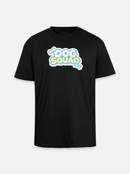 Dog Squad Pastel Paws - Unisex Oversized Heavyweight T-shirt - black