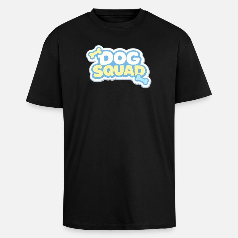 Dog Squad Pastel Paws - Unisex Oversized Heavyweight T-shirt - black