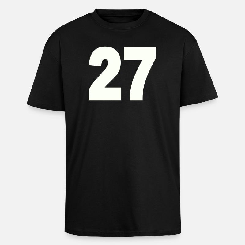 27 - Oversized Heavyweight Unisex T-Shirt - Schwarz