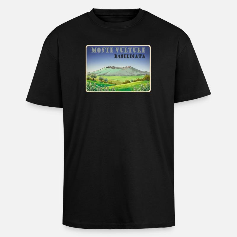 Monte Vulture - Oversized Heavyweight Unisex T-Shirt - Schwarz