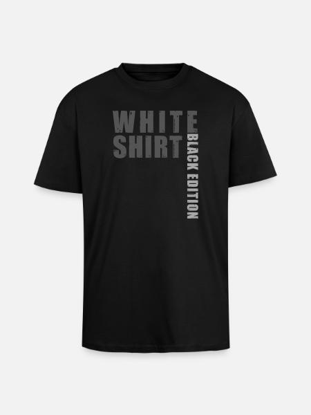 White Shirt Black Edition - Unisex Oversized Heavyweight T-shirt - black