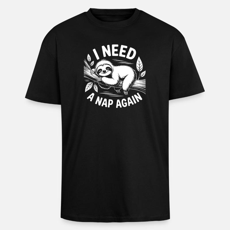 I need a nap - Unisex Oversized Heavyweight T-shirt - black