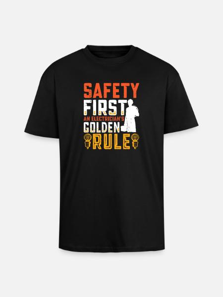 Electrician, Electronics Technician, Electrician - Unisex Oversized Heavyweight T-shirt - black