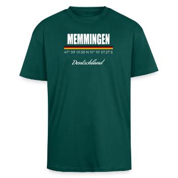 Memmingen - Oversized Heavyweight Unisex T-Shirt - hunter Green - Vorne - Alina (178cm) & Michal (187cm)