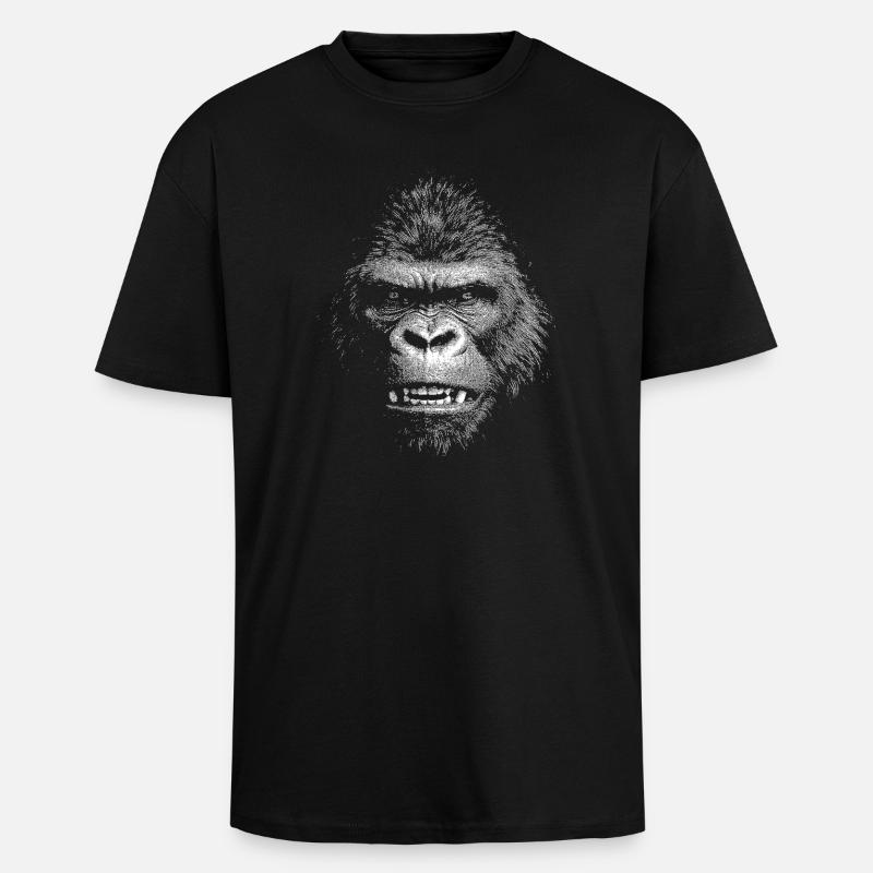 Gorilla - Unisex Oversized Heavyweight T-shirt - black