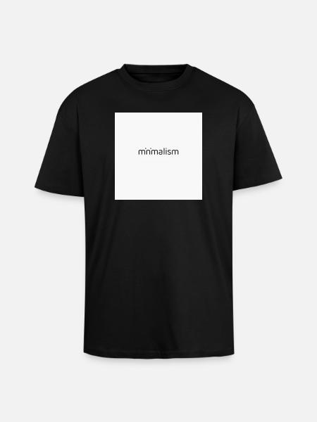 Minimalism – Less is More Design - Unisex Oversized Heavyweight T-shirt - black