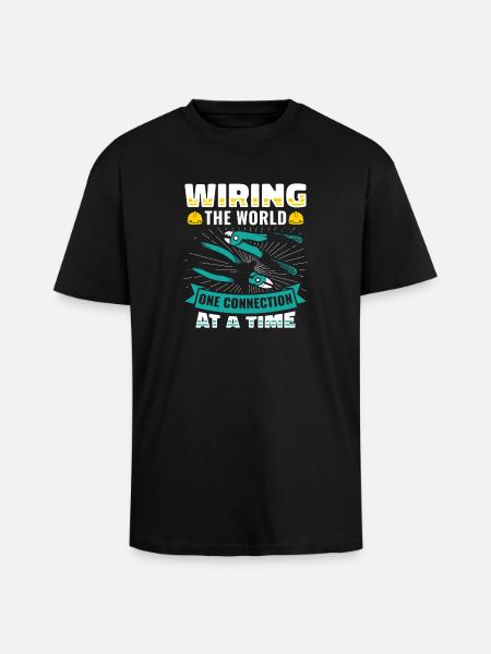Electrician, Electronics Technician, Electrician - Unisex Oversized Heavyweight T-shirt - black