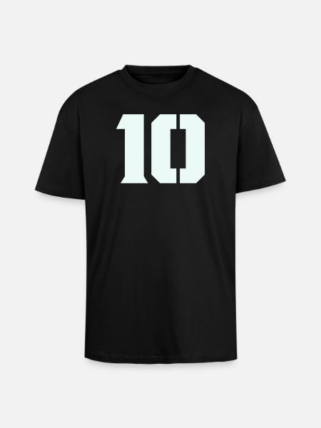 10- - Oversized Heavyweight Unisex T-Shirt - Schwarz