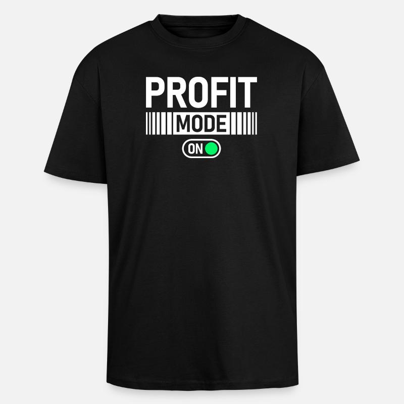 Mode profit sur Bourse Trader - T-shirt unisexe oversize épais - noir