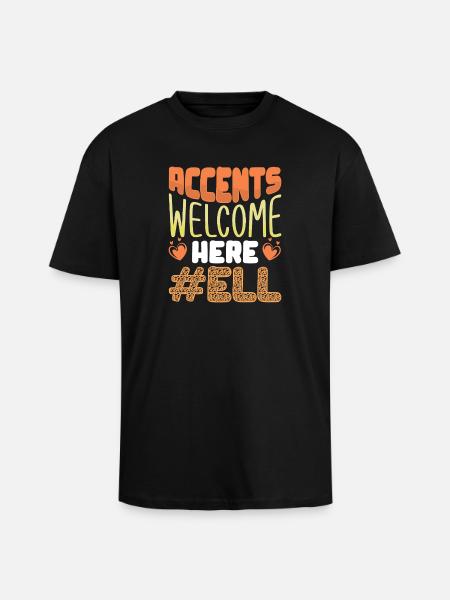 ELL-Lehrer englische Sprache - Oversized Heavyweight Unisex T-Shirt - Schwarz