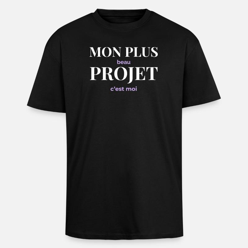 Mon Plus Beau Projet — C'est Moi - T-shirt unisexe oversize épais - noir