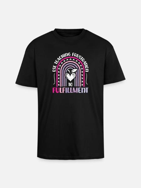 Cadeaux pour les enseignants ESE - T-shirt unisexe oversize épais - noir