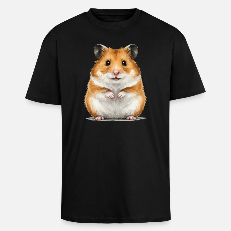 Hamster Dyr - Tyk Oversize T-shirt - sort