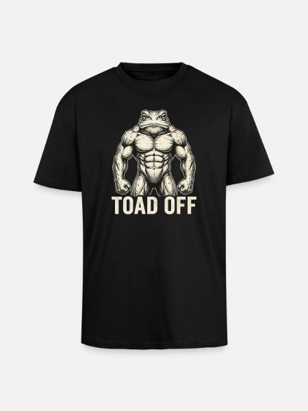 Toad Off Internet Meme Frog - Unisex Oversized Heavyweight T-shirt - black