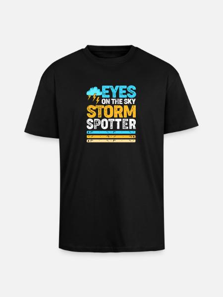 Météorologue Météorologue Météo - T-shirt unisexe oversize épais - noir