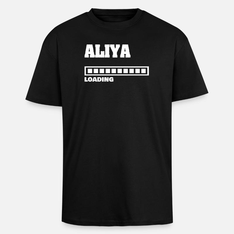 Geburt Aliya - Oversized Heavyweight Unisex T-Shirt - Schwarz