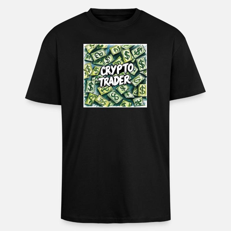 Crypto Trader Geldregen - Oversized Heavyweight Unisex T-Shirt - Schwarz