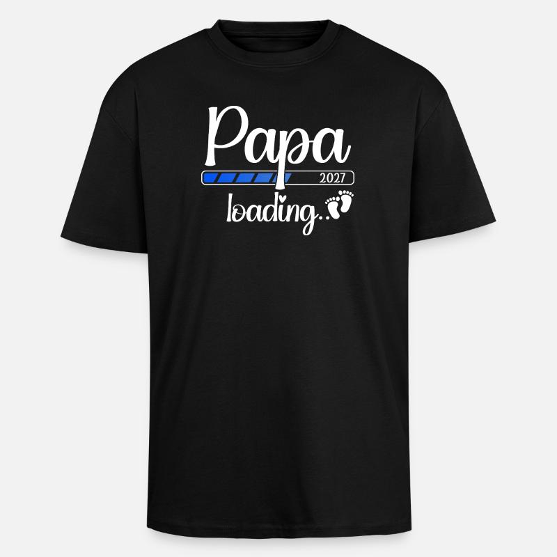 Dad 2027 Loading Dad-to-be 2027 - Unisex Oversized Heavyweight T-shirt - black