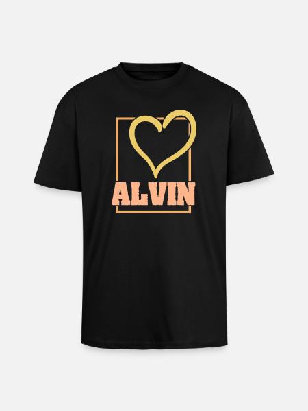 Alvi as love - Unisex Oversized Heavyweight T-shirt - black