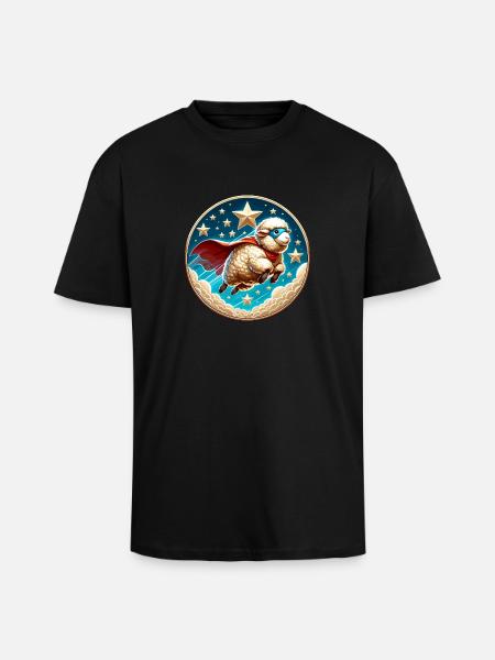 Sheep Superhero Sheep Wool Hero - Unisex Oversized Heavyweight T-shirt - black