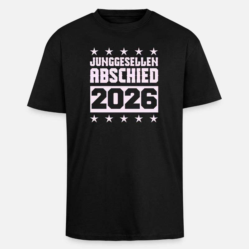 junggesellenabschied_2026 - Oversized Heavyweight Unisex T-Shirt - Schwarz