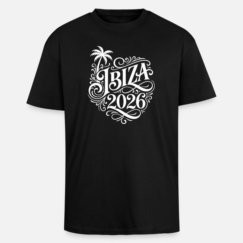 Ibiza 2026 - Oversized Heavyweight Unisex T-Shirt - Schwarz