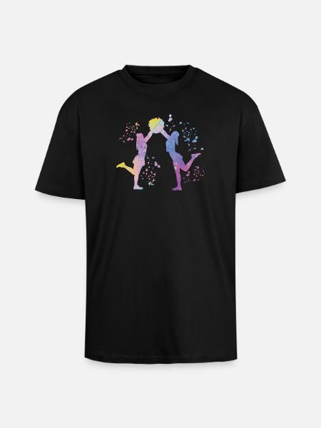Cheerleader Cheer Mom Cheerleading - Unisex Oversized Heavyweight T-shirt - black