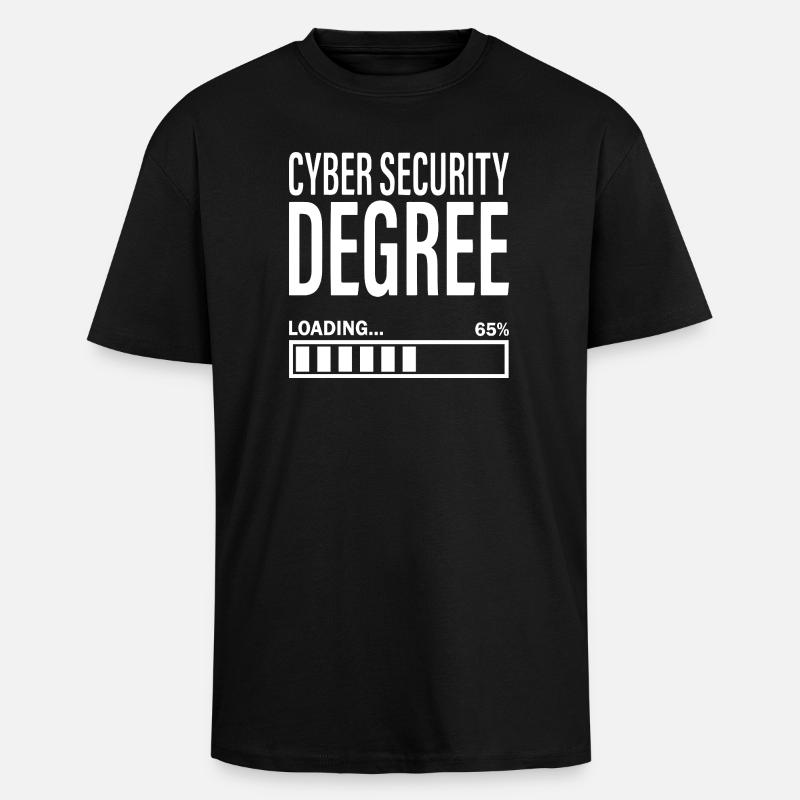 Cybersäkerhetsstudentingenjör Cybersäkerhet - Tjock Oversized T-shirt - svart