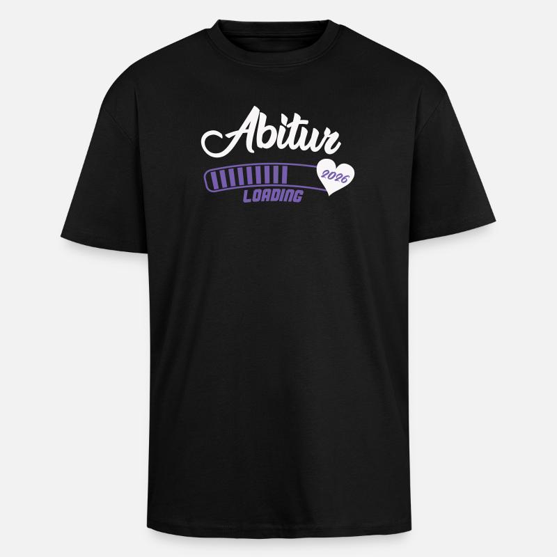 Abitur 2026 Loading Herz - Oversized Heavyweight Unisex T-Shirt - Schwarz